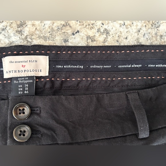 Anthropologie The Essential Slim Black Cropped Pants Trousers Slacks in
Size 14 - Picture 11 of 15